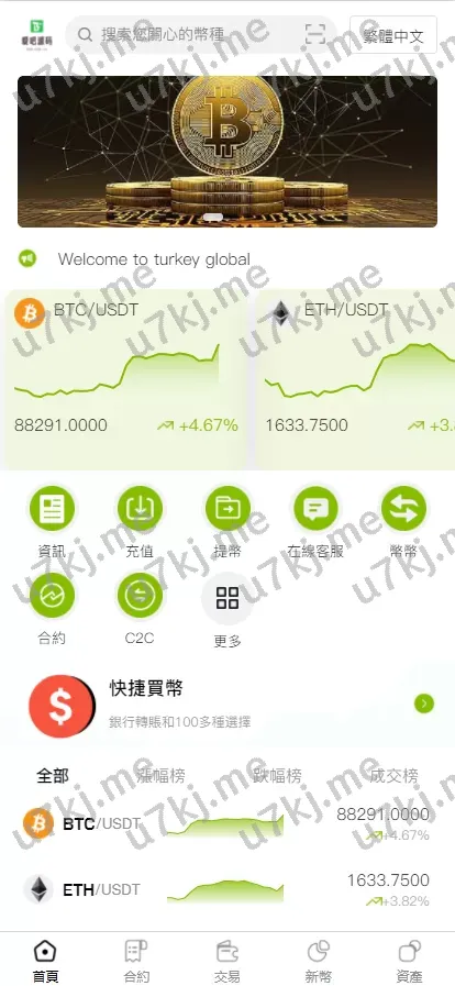 多个语言最新UI交易所程序源码/合约/秒合约/币币/新币/全开源