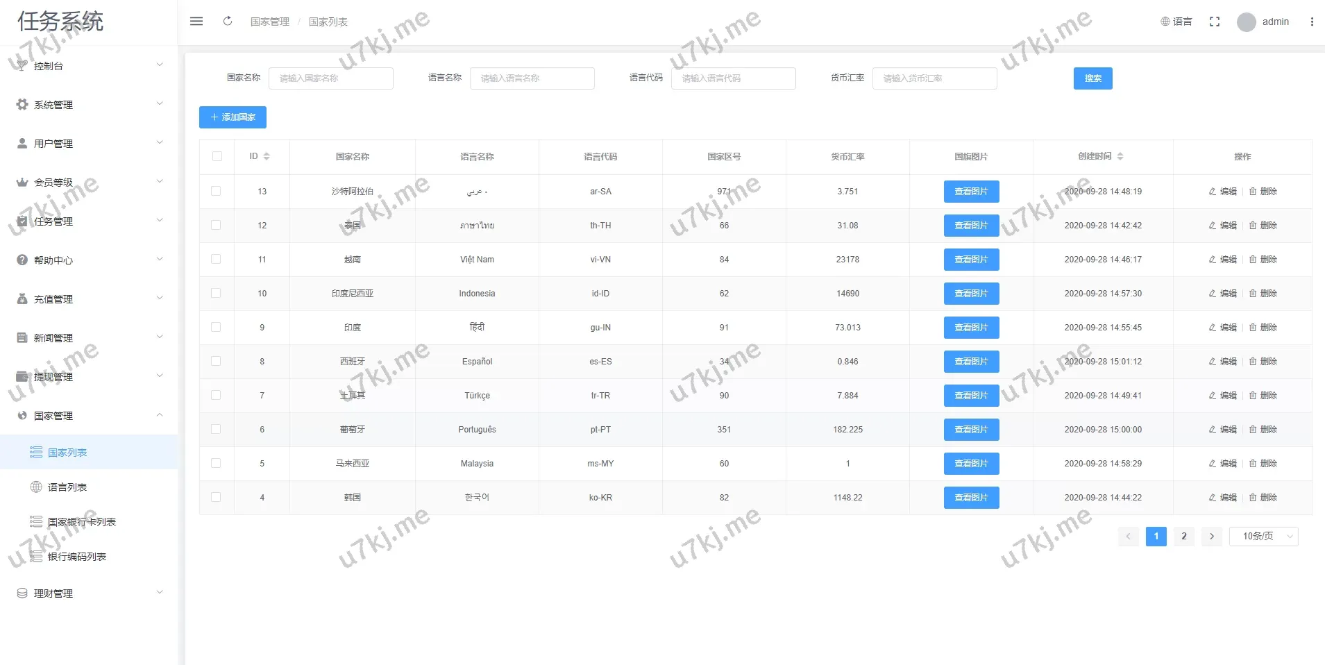 UI国际版多个语言任务点赞源码源码