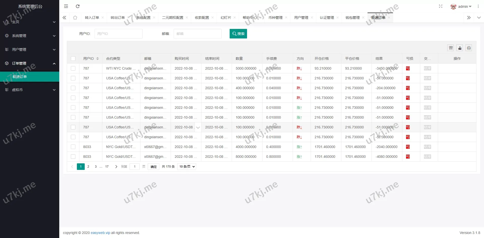 多个语言微交易源码/仿交易所微盘源码