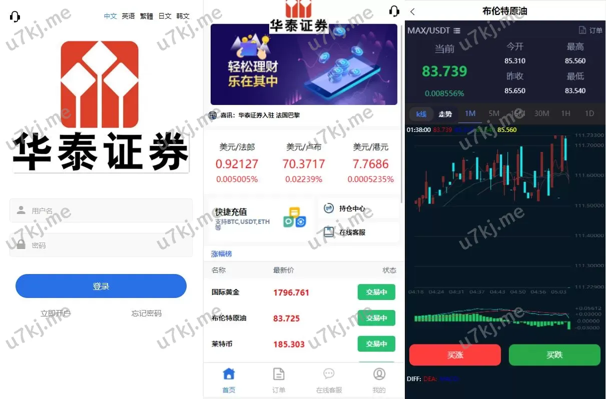 二开UI多个语言微盘源码 | 外汇投资 & 交易所股票
