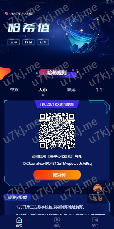 前端vue版哈希竞彩 区块代码哈希值游戏 USD₮ trx双玩法